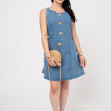 Vestido Denim Corte ¨A¨ Stretch | ZAIVA