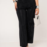 Pantalon De Vestir Stretch Con Aplicacion De Brillos | ZAIVA