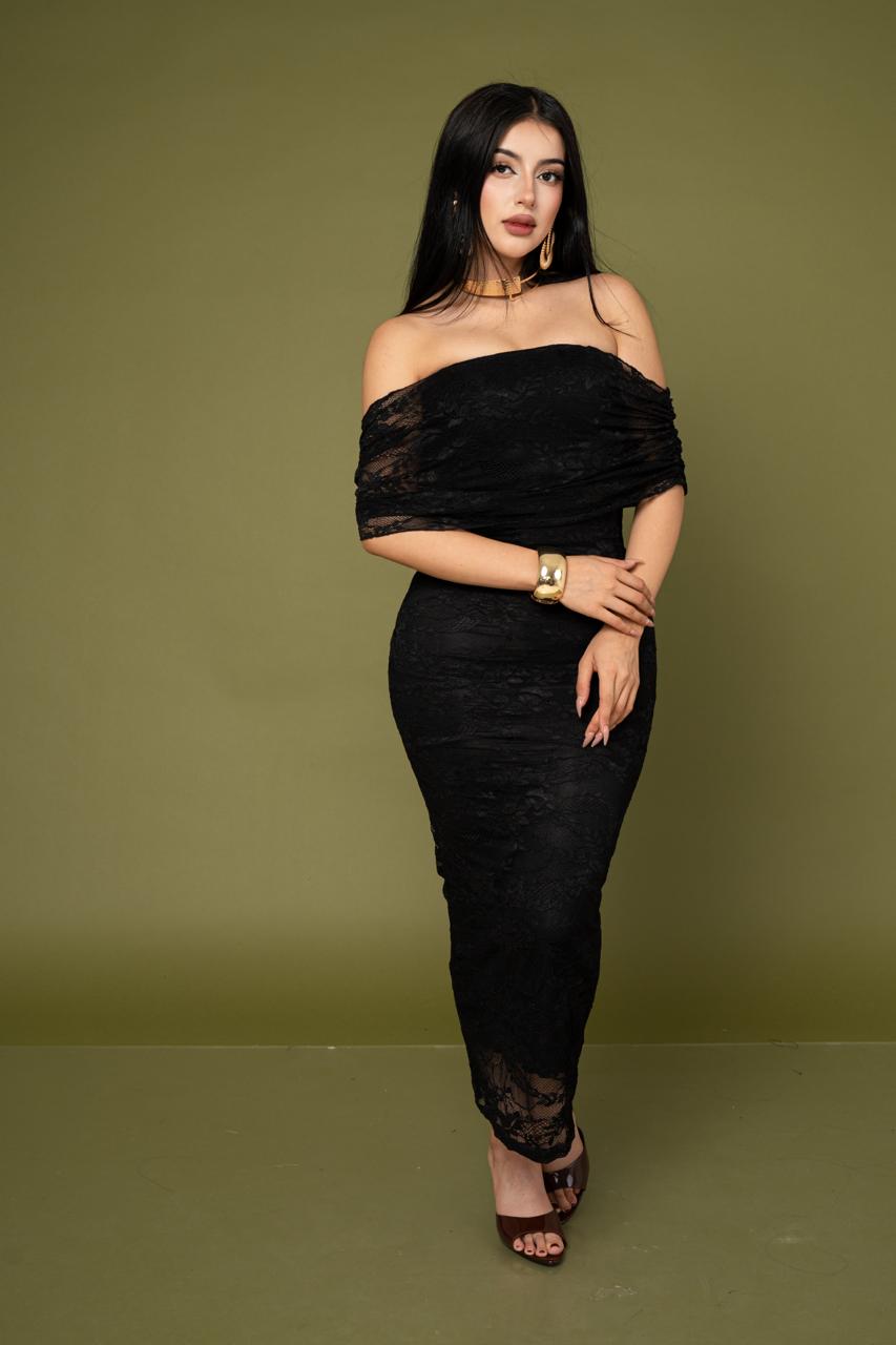 Maxi Vestido Bodycon Encaje por mayoreo — ZAIVA (vista 4)