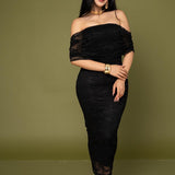 Maxi Vestido Bodycon Encaje por mayoreo — ZAIVA (vista 4)