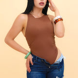 Body Tank Stretch color Caqui | ZAIVA