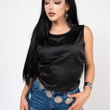 Blusa Satinada color Negro | ZAIVA
