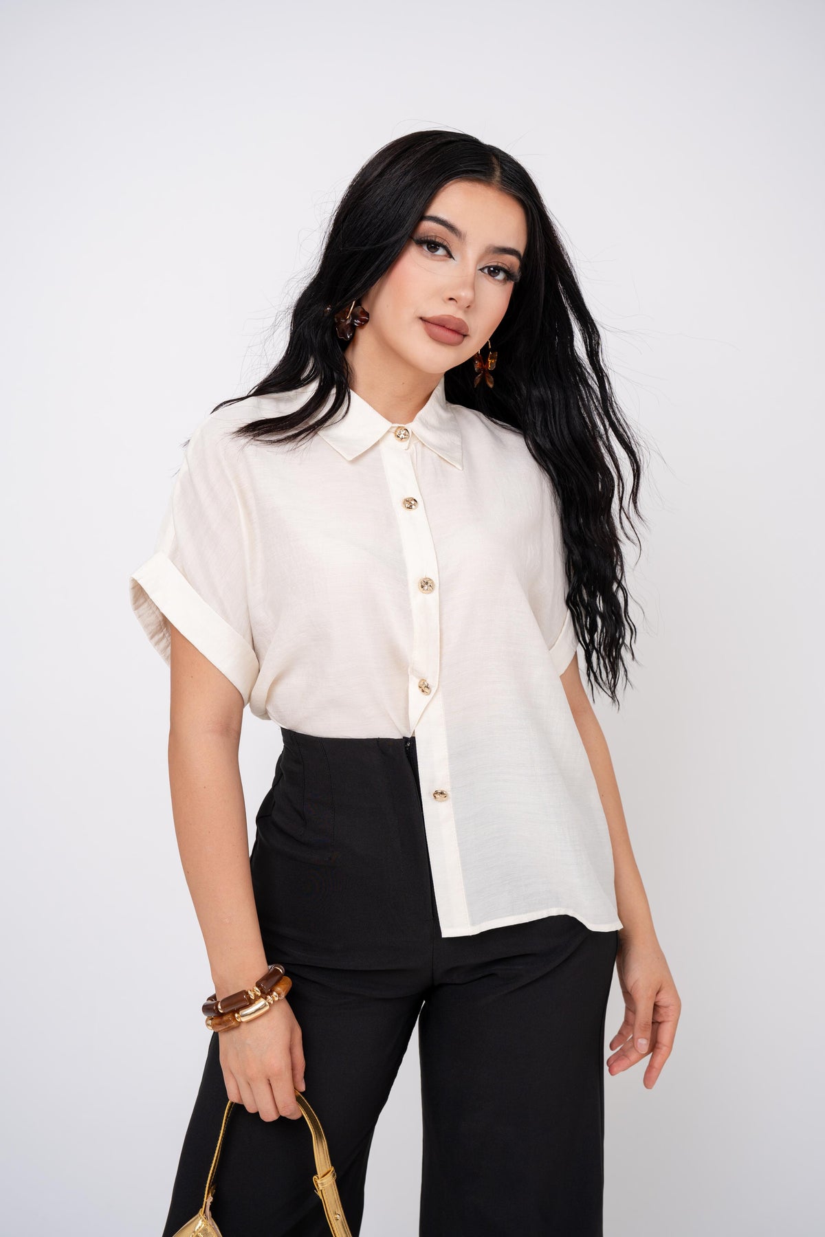 CAMISERA OVER CUFFED SLEEVE/ DA6234