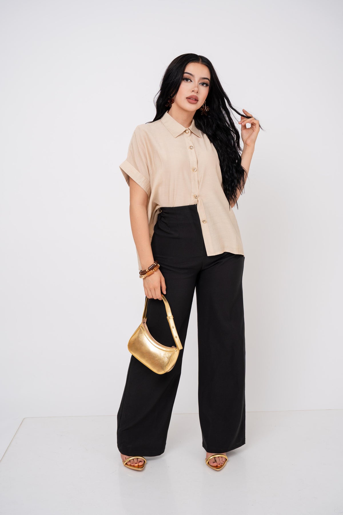 CAMISERA OVER CUFFED SLEEVE/ DA6234