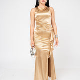 VESTIDO THIGH HIGH DE SATÍN / DA6363