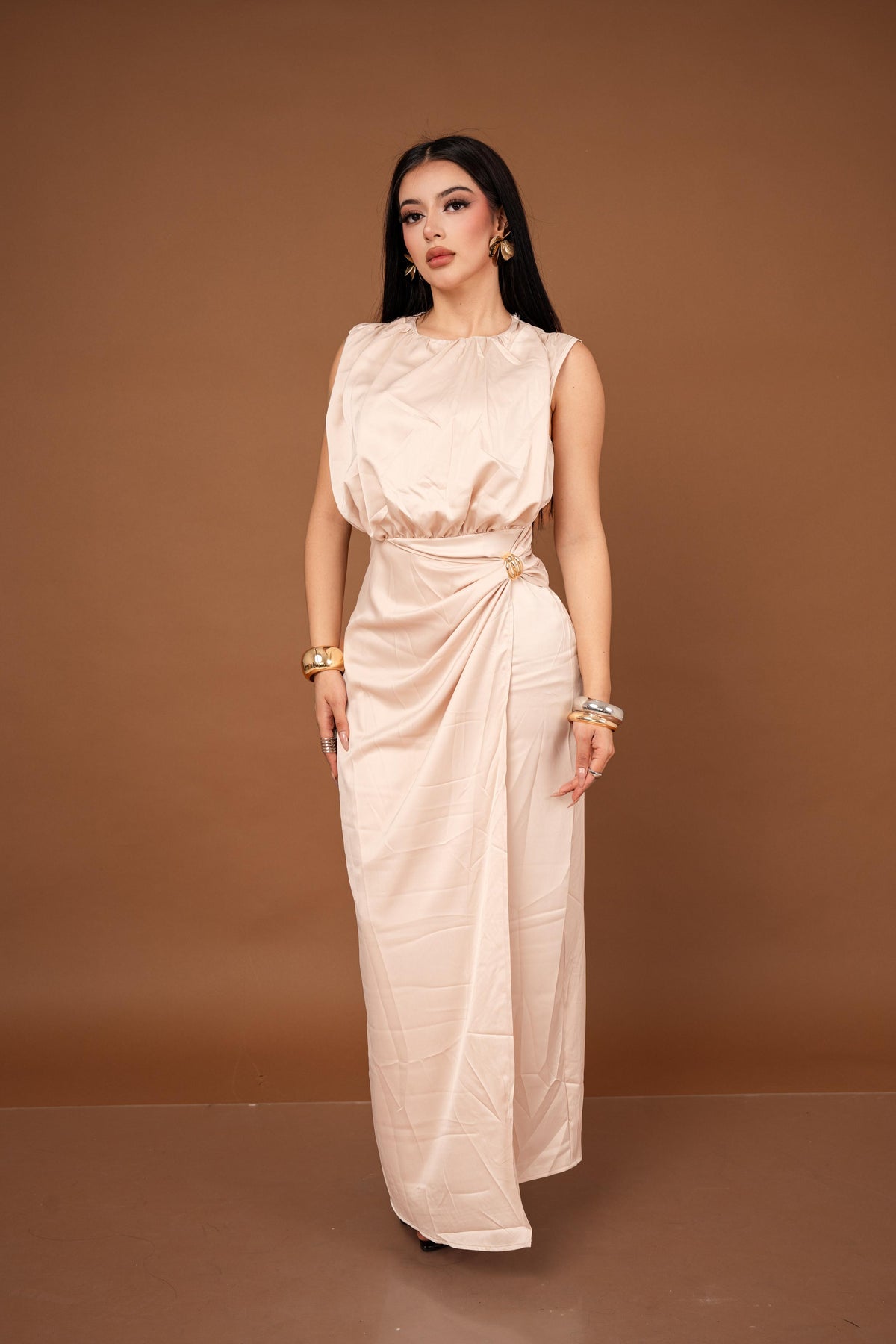 VESTIDO COLUMNA DRAPEADO / DA6369