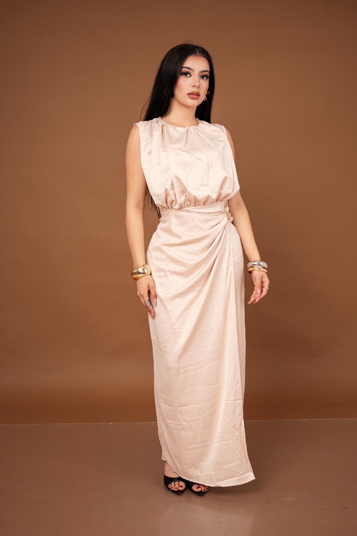 VESTIDO COLUMNA DRAPEADO / DA6369