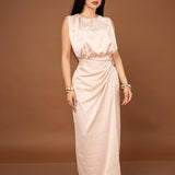 VESTIDO COLUMNA DRAPEADO / DA6369
