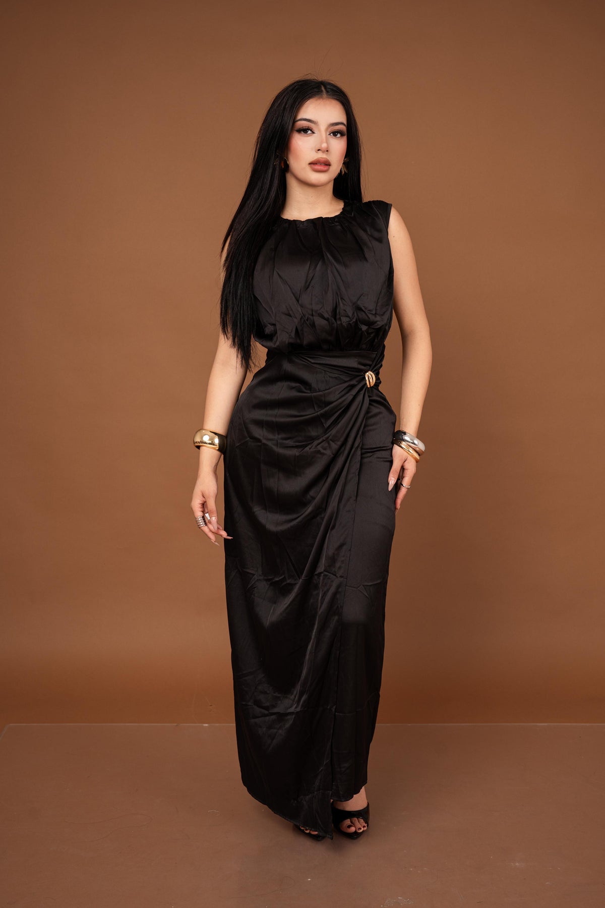 VESTIDO COLUMNA DRAPEADO / DA6369