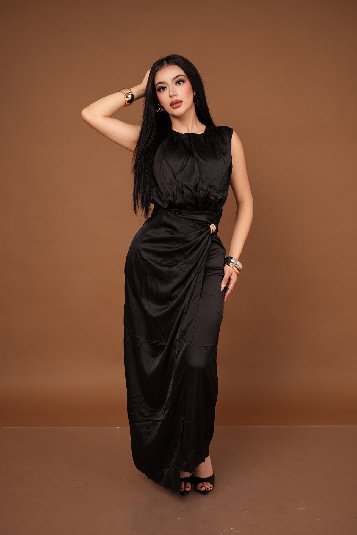 VESTIDO COLUMNA DRAPEADO / DA6369