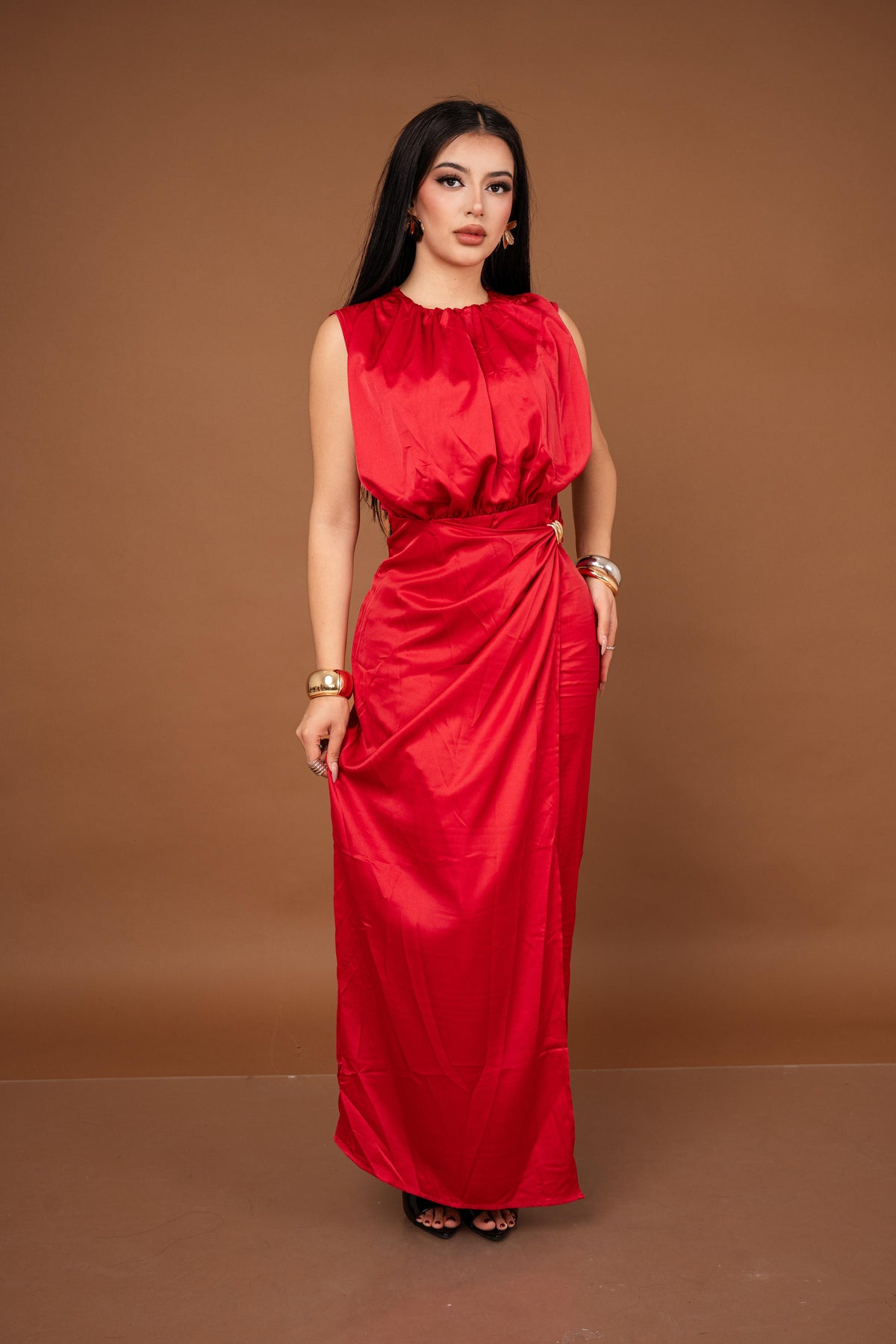 VESTIDO COLUMNA DRAPEADO / DA6369