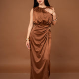 VESTIDO COLUMNA DRAPEADO / DA6369