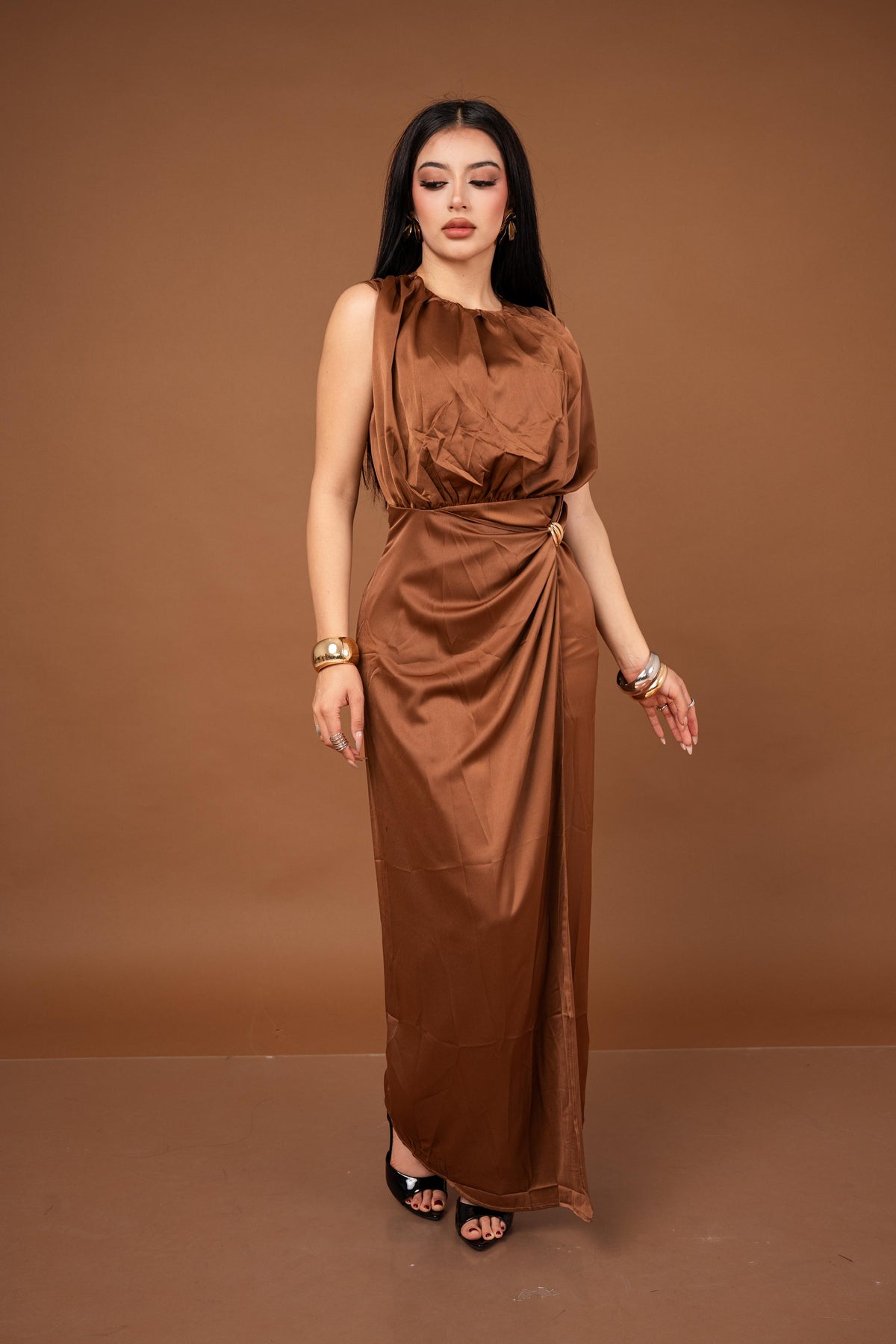VESTIDO COLUMNA DRAPEADO / DA6369