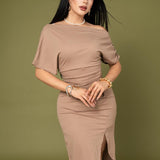 VESTIDO MIDI BOAT NECK / DA6375