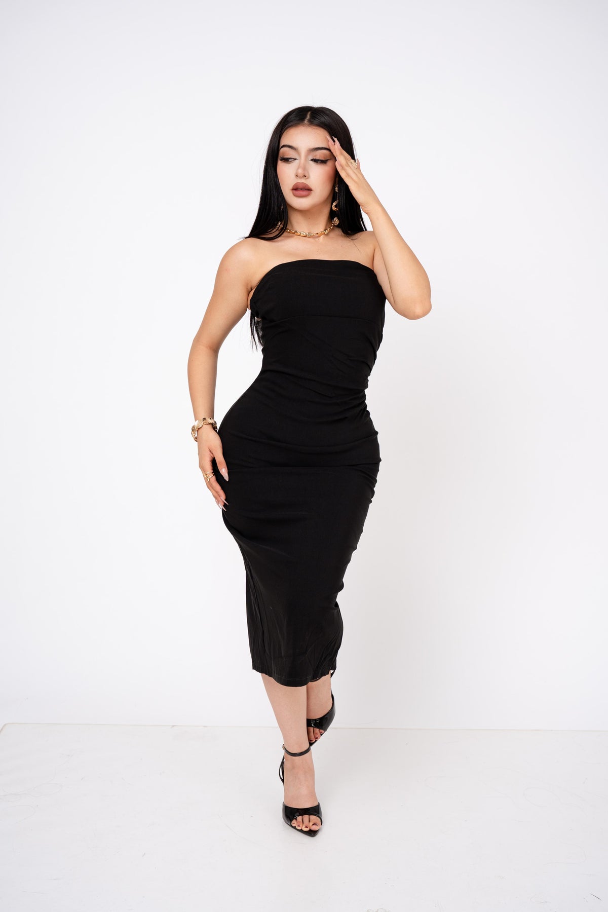 VESTIDO MIDDI TUBE CUT / DA6384