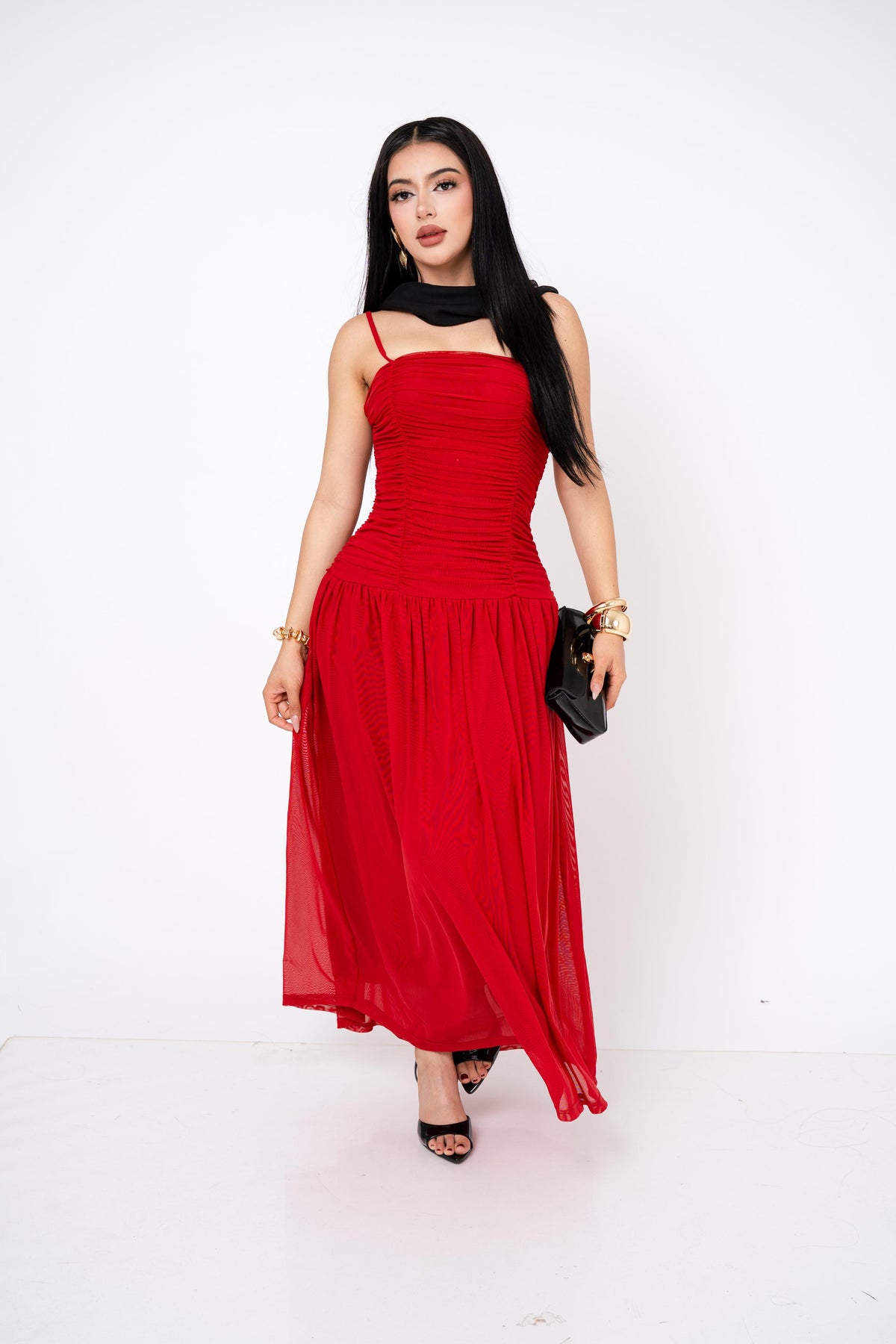 Maxivestido Drop Waist Mesh por mayoreo — ZAIVA