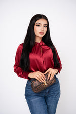 Blusa High Neck Satinada por mayoreo — ZAIVA (vista 6)