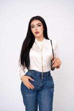 Blusa High Neck Satinada por mayoreo — ZAIVA (vista 2)