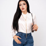 Blusa High Neck Satinada por mayoreo — ZAIVA (vista 2)