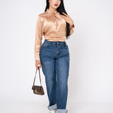 Blusa High Neck Satinada por mayoreo — ZAIVA (vista 9)