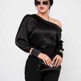 Blusa Satin Off Shoulder por mayoreo — ZAIVA (vista 4)