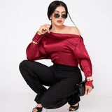 Blusa Satin Off Shoulder por mayoreo — ZAIVA (vista 7)