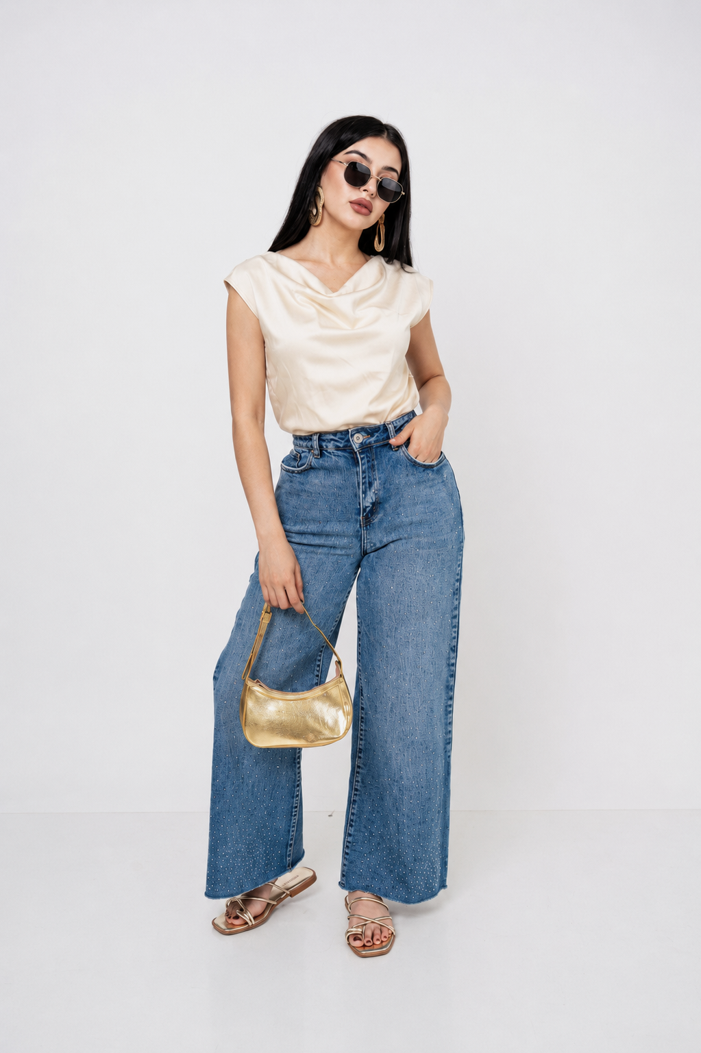 Pantiblusa Satín Cuello Hammock por mayoreo — ZAIVA (vista 10)
