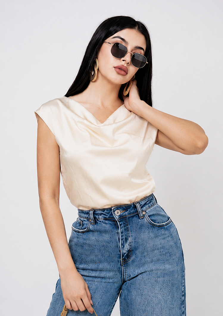 Pantiblusa Satín Cuello Hammock por mayoreo — ZAIVA (vista 9)