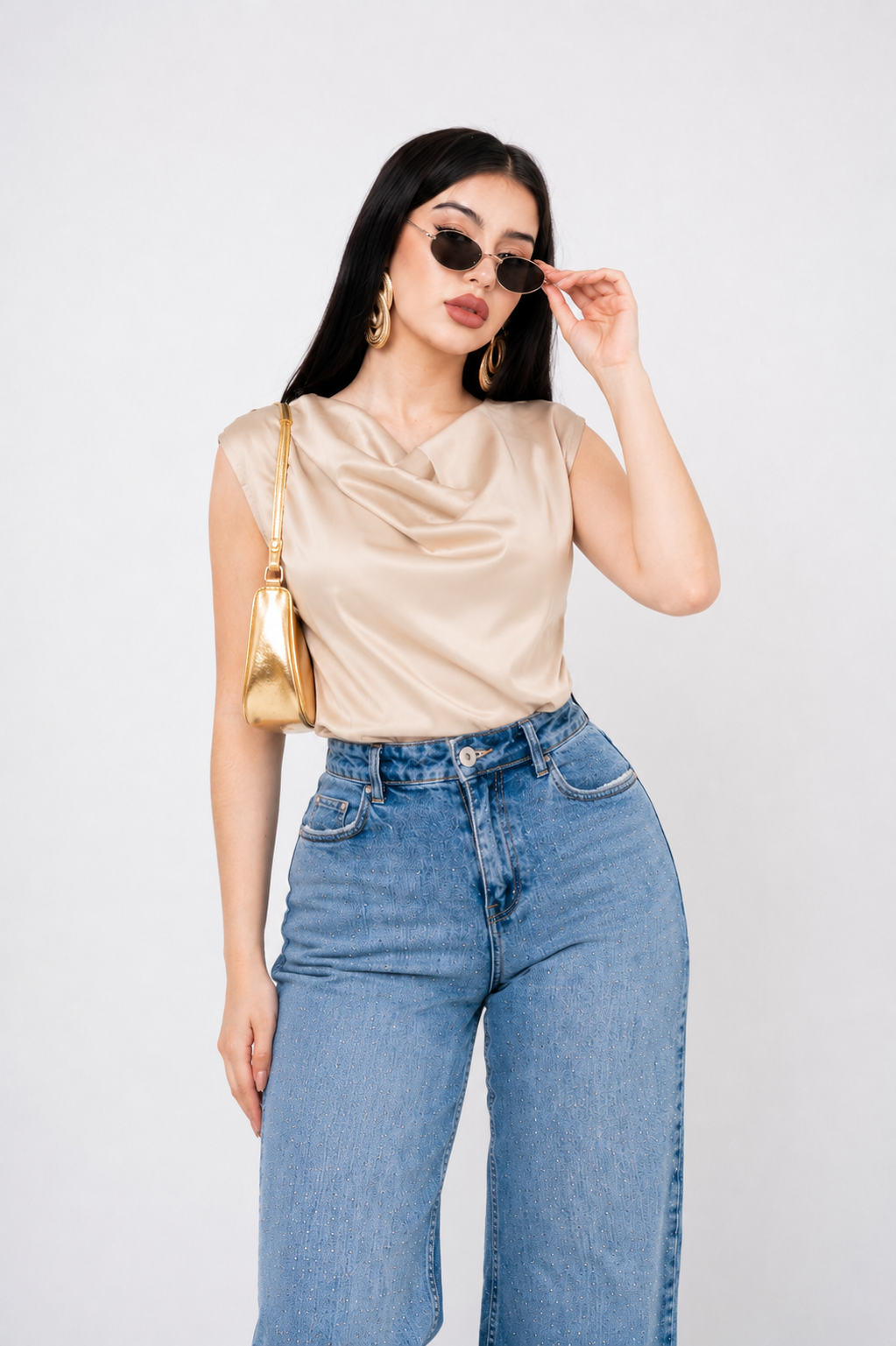Pantiblusa Satín Cuello Hammock por mayoreo — ZAIVA