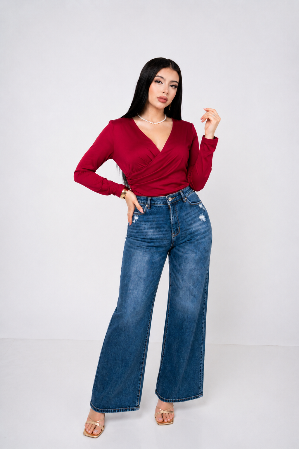 Pantiblusa Vneck Crossed por mayoreo — ZAIVA (vista 6)