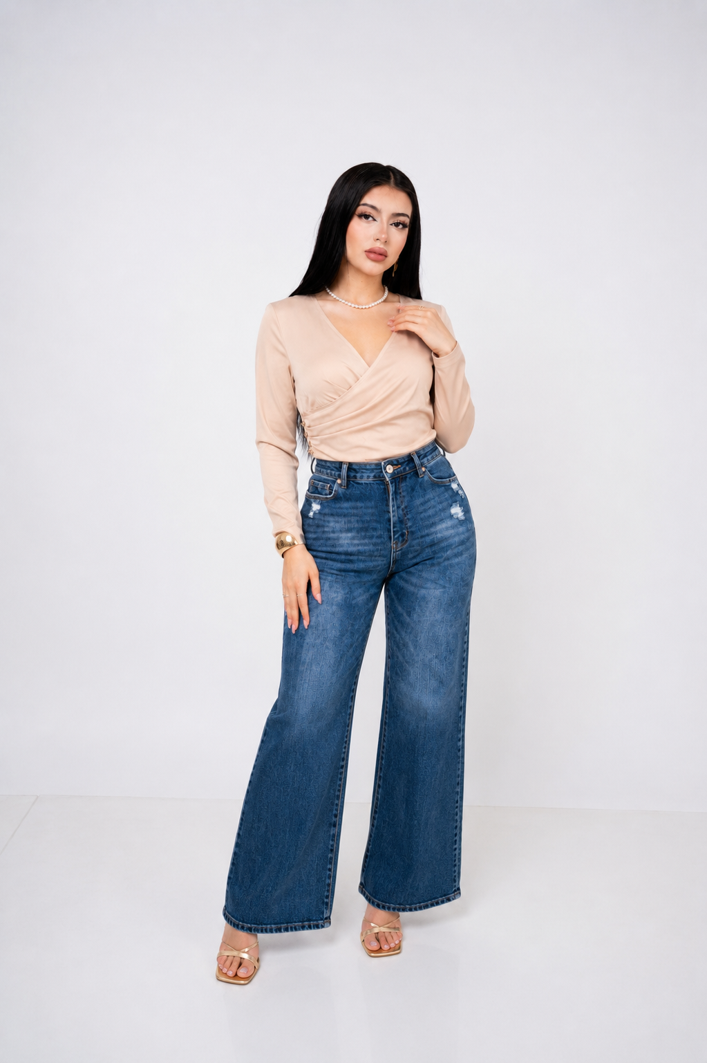 Pantiblusa Vneck Crossed por mayoreo — ZAIVA (vista 4)