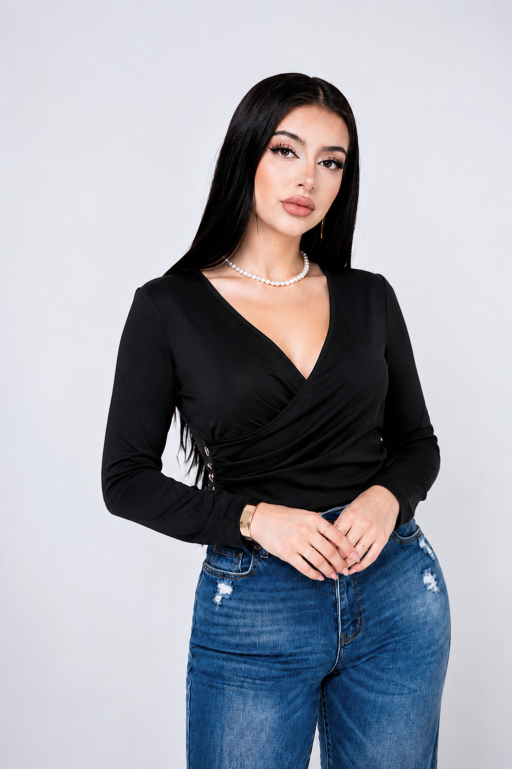 Pantiblusa Vneck Crossed por mayoreo — ZAIVA