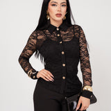 Blusa Romantica Encaje por mayoreo — ZAIVA (vista 3)