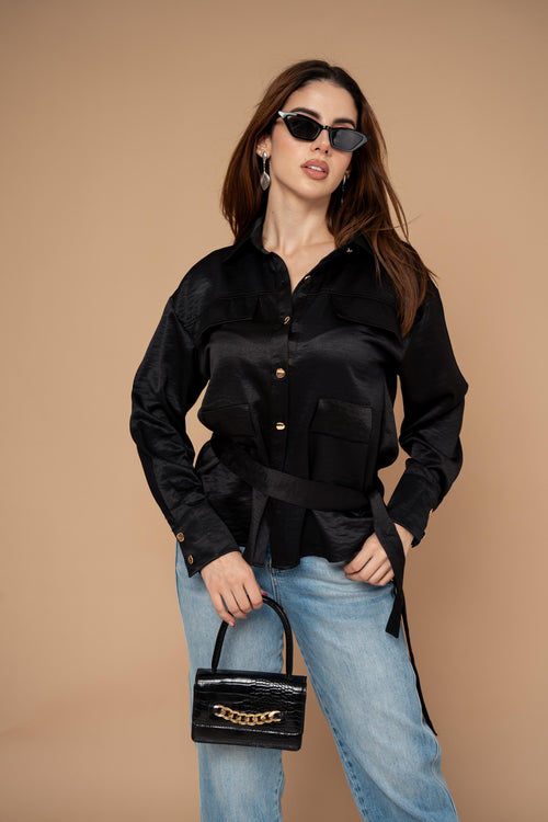 Blusa Sahariana Satin