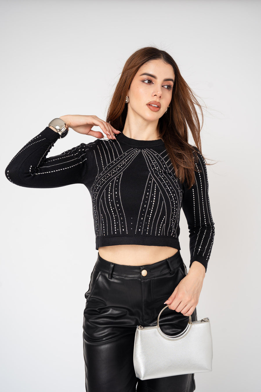 Suetér Cropped Shimmer · foto 7