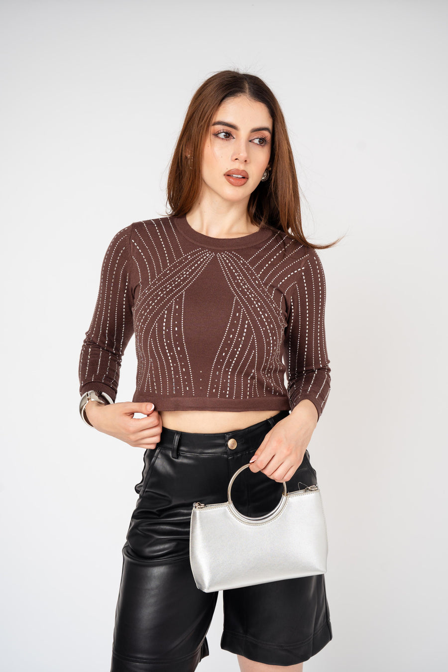 Suetér Cropped Shimmer · foto 10