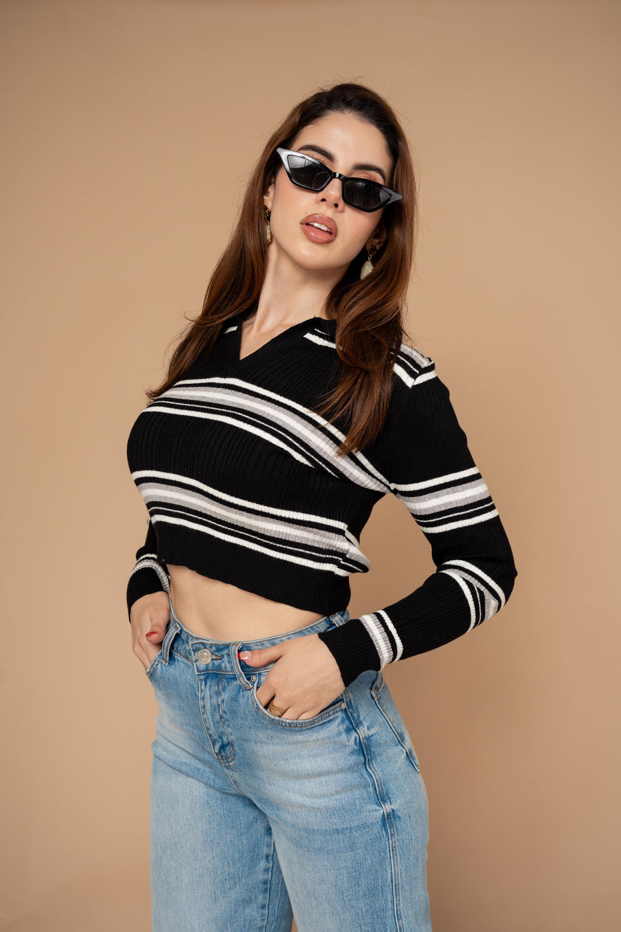 Suetér Cropped Polo · foto 1