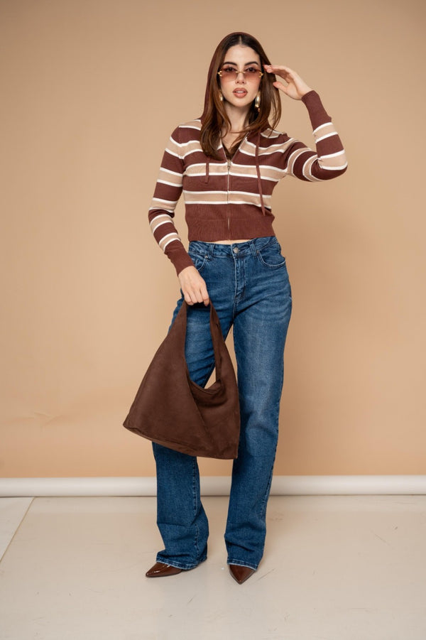 Sudadera Cropped Zip-up Za6927 · foto 1