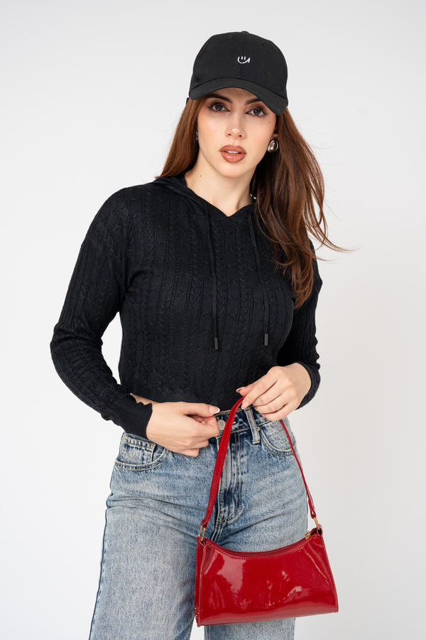 Hoodie Cable Crop · foto 1