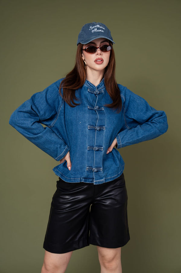 Chamarra Denim Cierre Oriental · foto 1