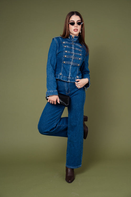 Conjunto Denim Premium Estilo Napoleón