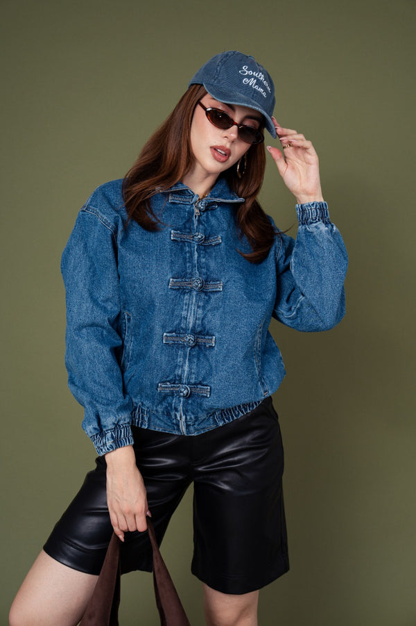 Chamarra Denim Urbana Estilo Napoleon · foto 1