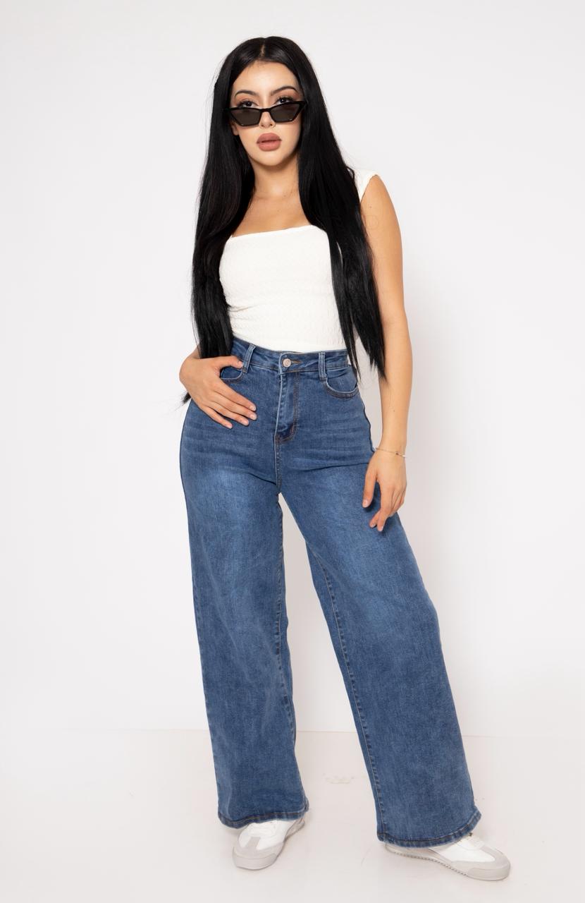 Pantalon Straight Mezclilla Stretch | ZAIVA
