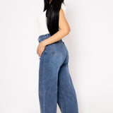 Pantalon Straight Mezclilla Stretch | ZAIVA