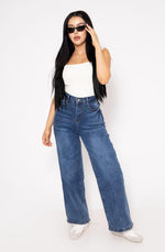 Pantalon Holgado Mezclilla Strech | ZAIVA