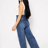 Pantalon Holgado Mezclilla Strech | ZAIVA