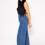 Pantalon Holgado Mezclilla Stretch | ZAIVA