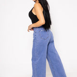 Pantalon Holgado Mezclilla Stretch | ZAIVA