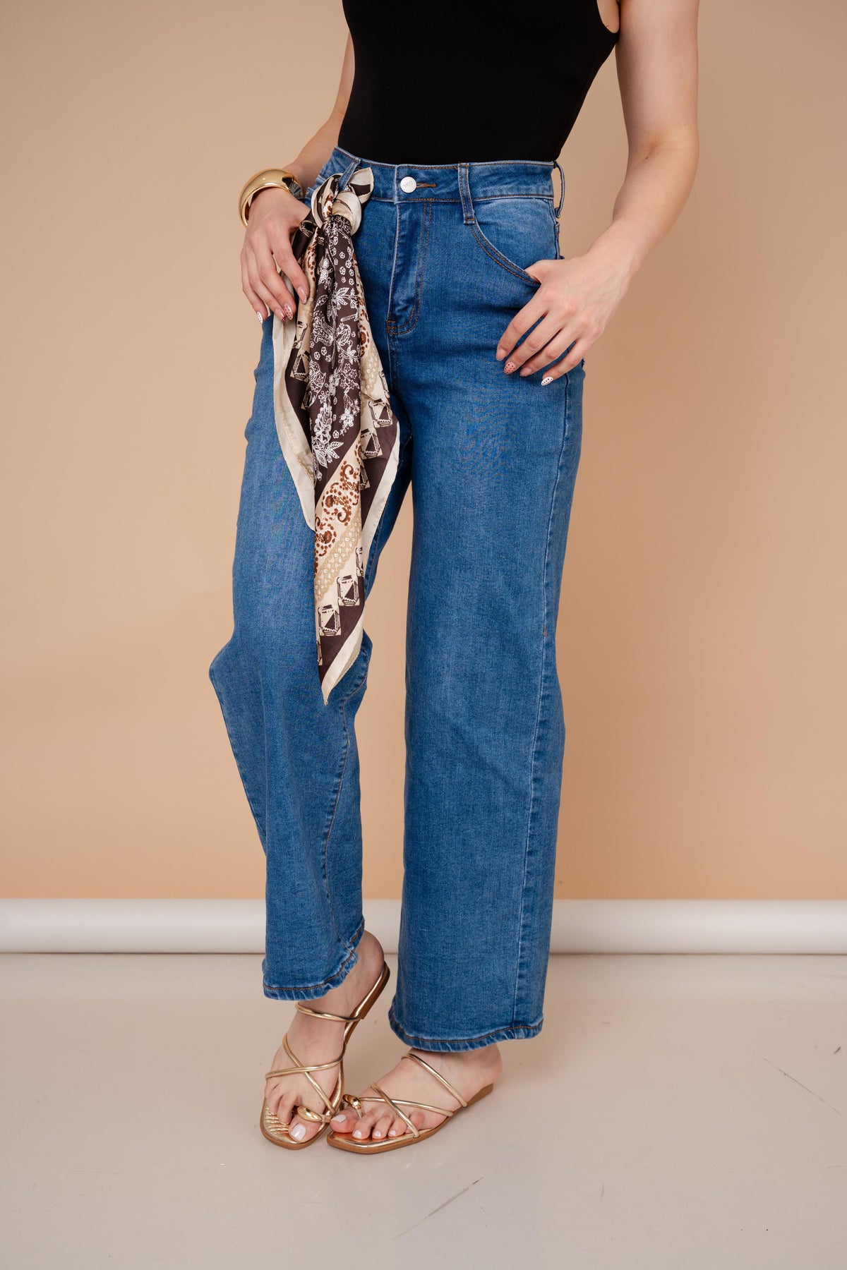 DENIM JEANS WIDE LEG  // ZM6620