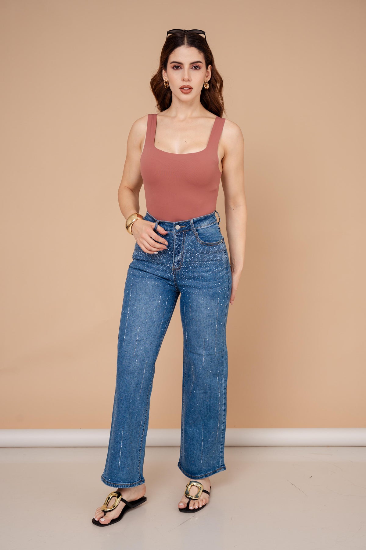 DENIM JEANS WIDE LEG / ZM6623